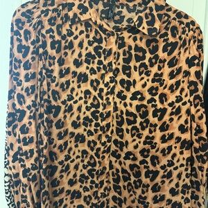 Leopard Print Women's Blouse